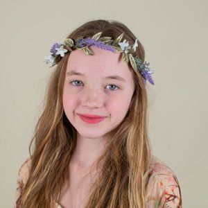 Lilac Purple Leaf Floral Flower Crown Halloween Costume Hippy Festival B…
